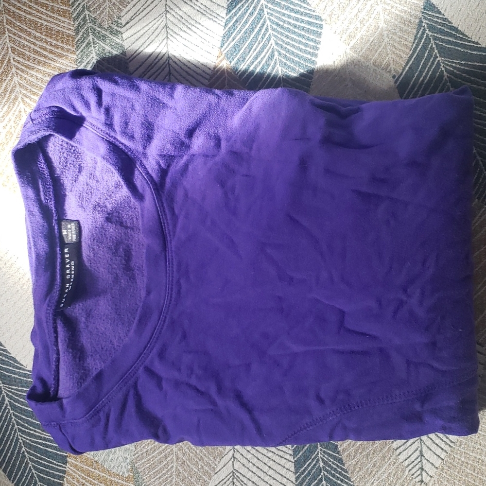 Susan Graver Weekend Purple Sweater M